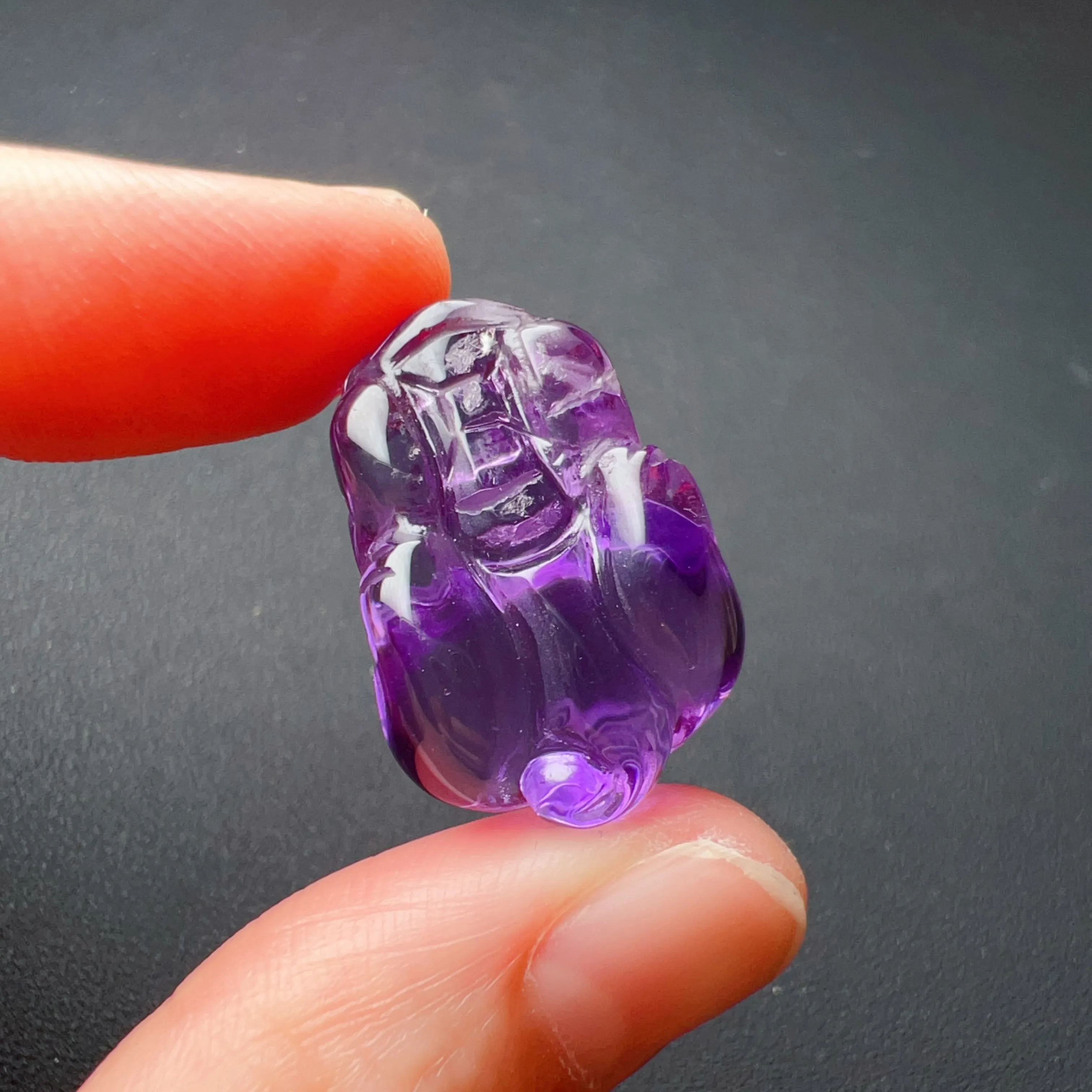 Wealth Attraction 2024 Natural Amethyst Pixiu Fengshui Crystal Decor 26.3mm