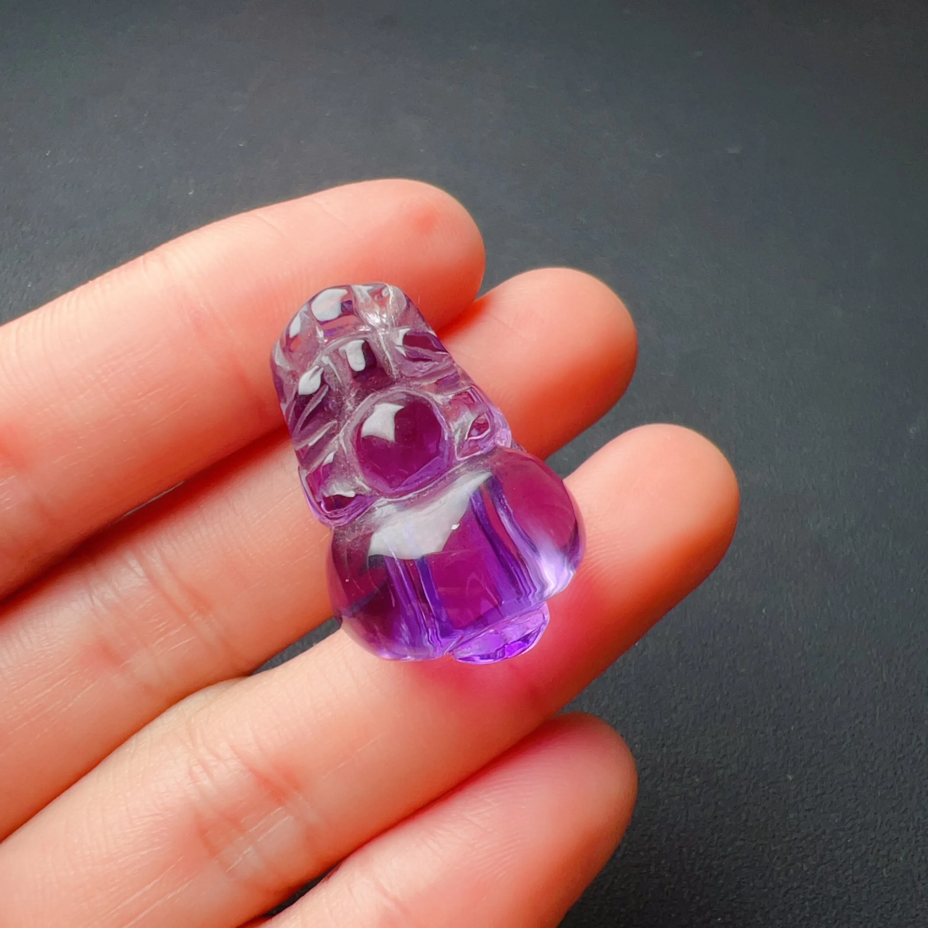 Wealth Attraction 2024 Natural Amethyst Pixiu Fengshui Crystal Decor 26.3mm