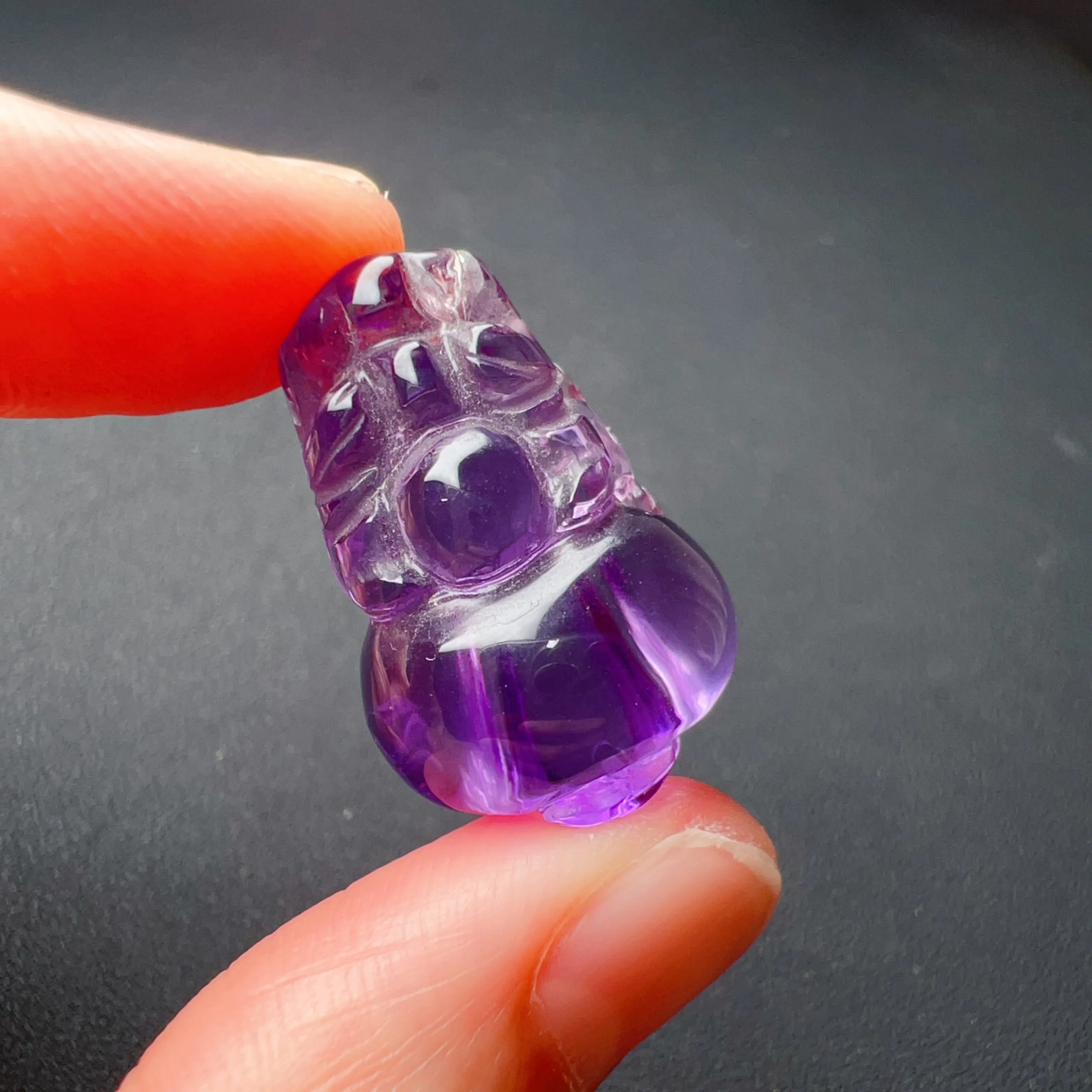 Wealth Attraction 2024 Natural Amethyst Pixiu Fengshui Crystal Decor 26.3mm