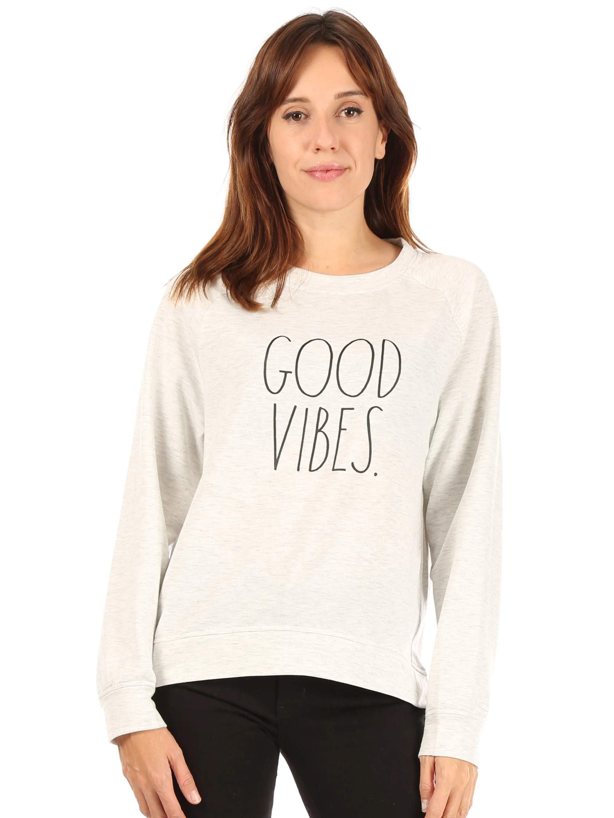 Women's "GOOD VIBES" Studio Raglan Sweatshirt