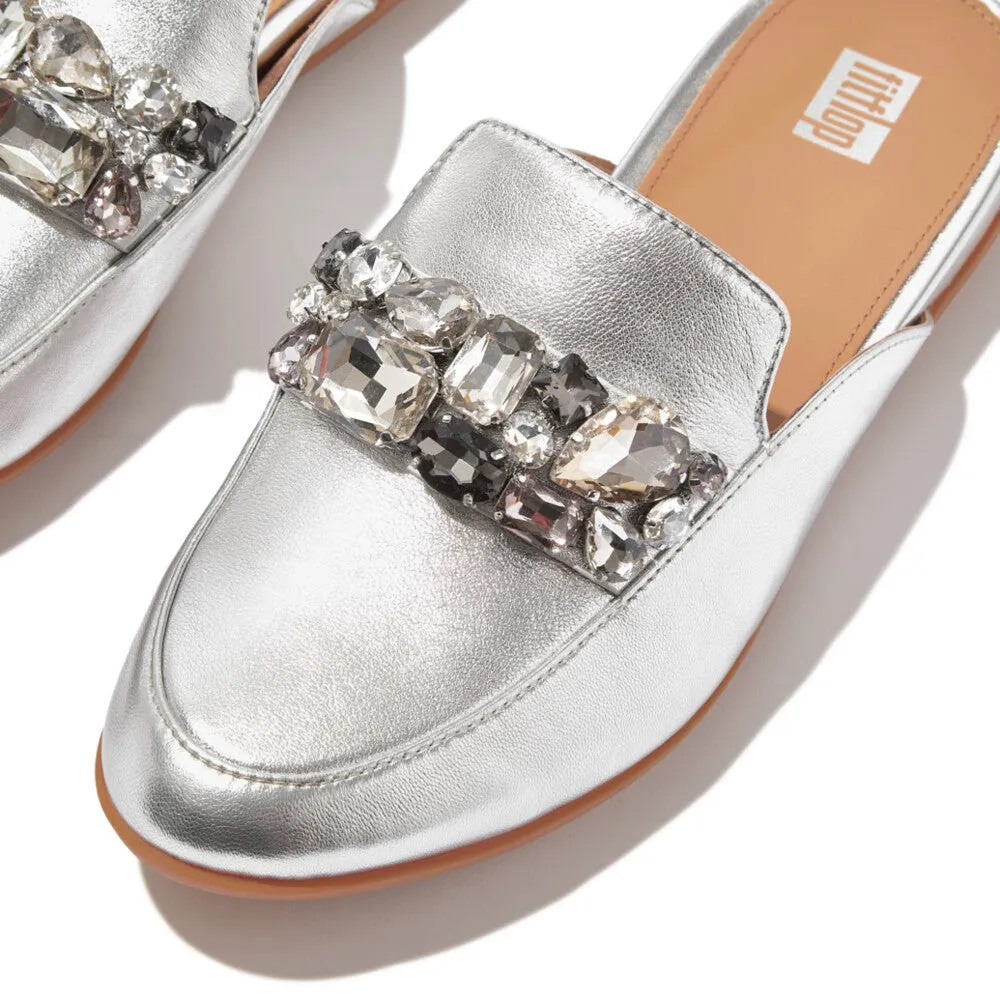 รองเท้าแตะแบบสวม ผู้หญิง รุ่น GRACIE JEWEL-DELUXE METALLIC-LEATHER MULES